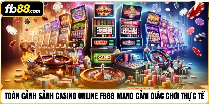 Toàn cảnh sảnh casino online FB88 mang cảm giác chơi thực tế